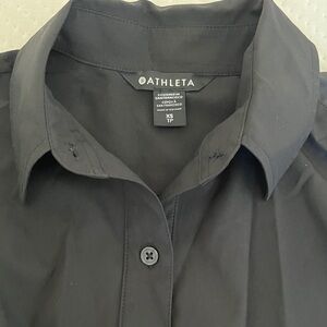 Athleta Classic Black Collared Shirt